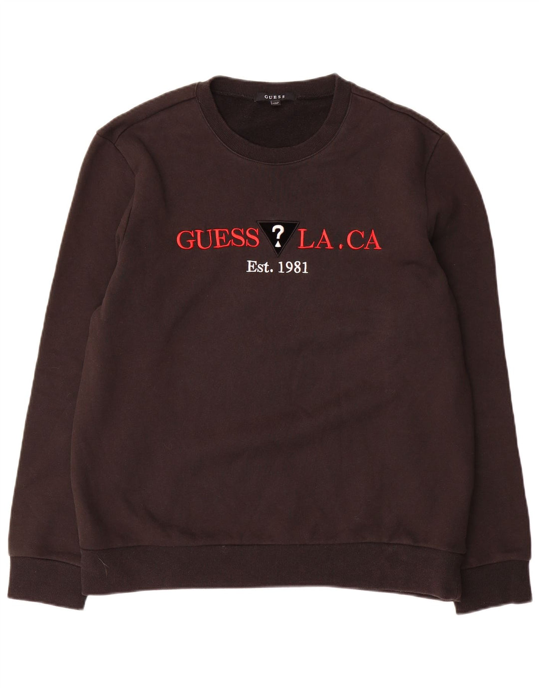 Guess Herren-Sweatshirt mit Grafik, UK 42, Größe L, Schwarz, Baumwolle