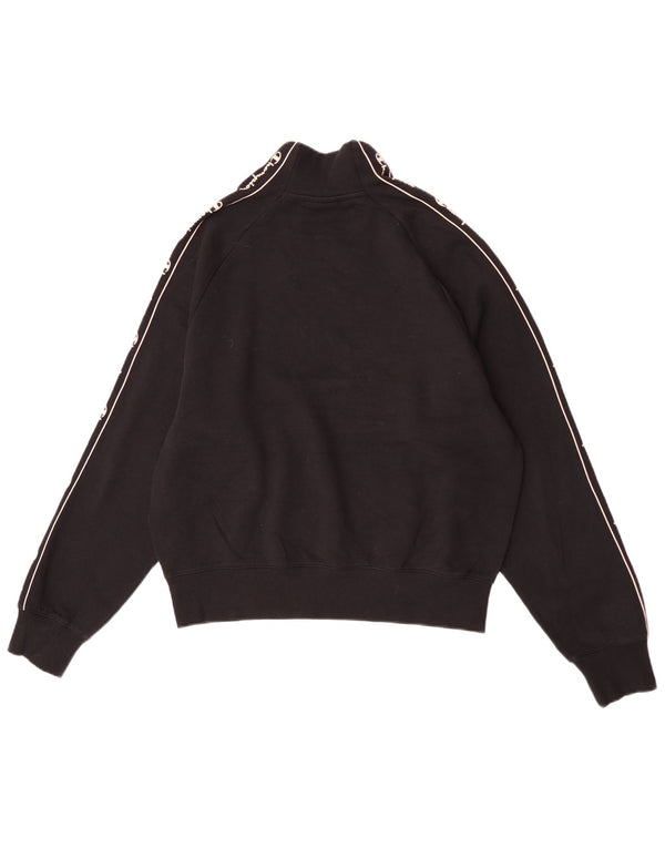 Champion Damen Grafik-Sweatshirt-Pullover UK 18 XL Schwarz Baumwolle