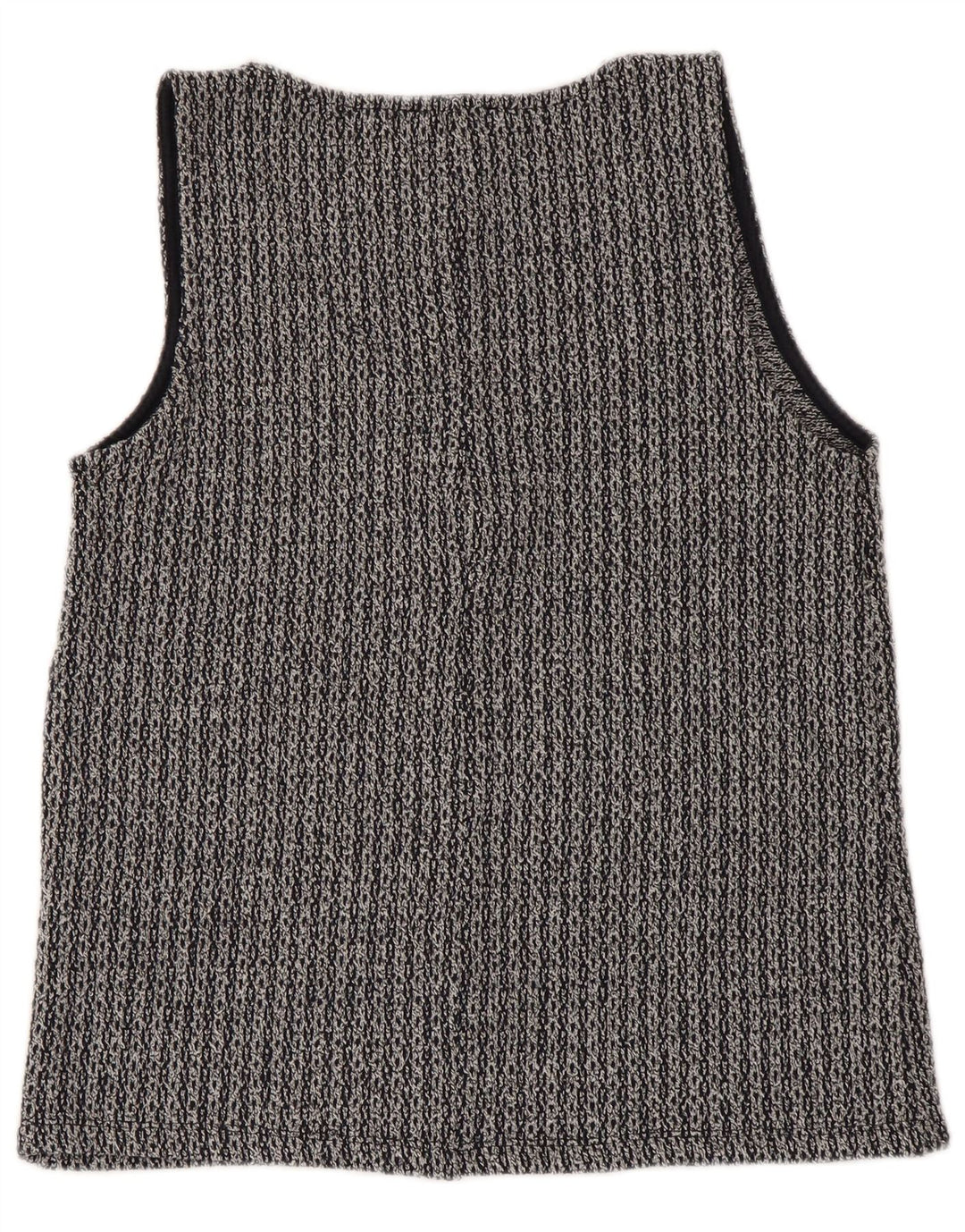 Zara Damen Weste Top UK 12 Mittelgraues Polyester
