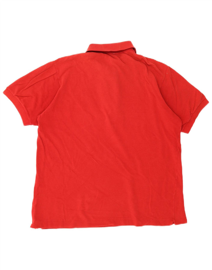 Lacoste Herren-Poloshirt, Größe 5, groß, rot, Baumwolle, klassisch