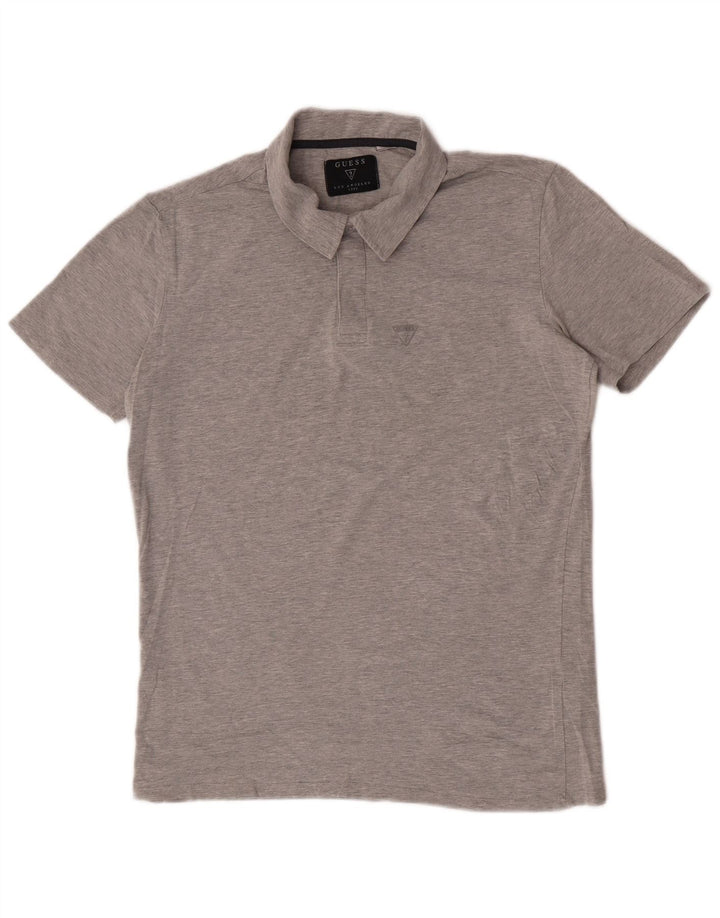 Guess Herren Poloshirt UK 42 Large Grau Baumwolle