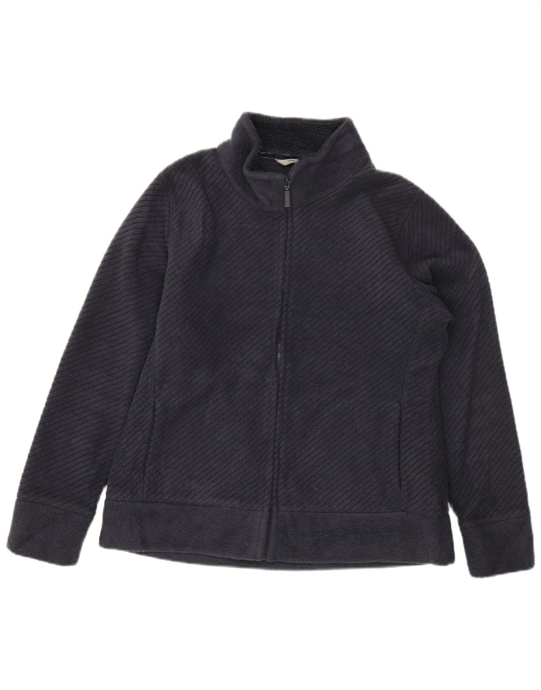 MARKS & SPENCER Damen Fleecejacke UK 16 Large Marineblau Polyester