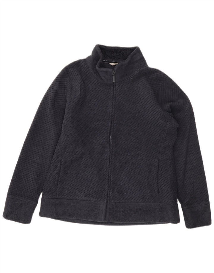 MARKS & SPENCER Damen Fleecejacke UK 16 Large Marineblau Polyester