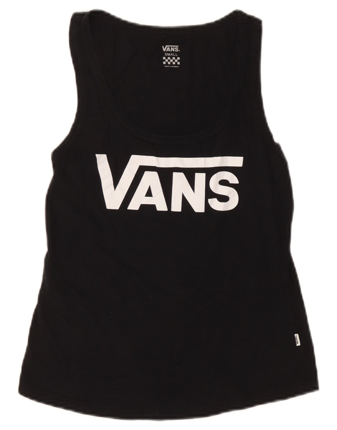 Vans Damen Graphic Vest Top UK 10 Small Schwarz