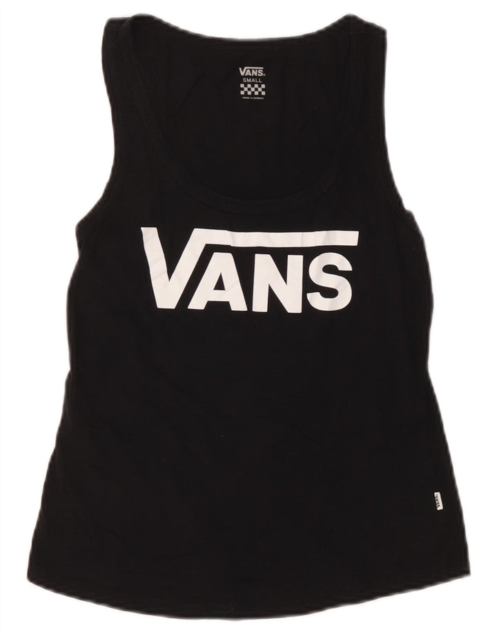 Vans Damen Graphic Vest Top UK 10 Small Schwarz