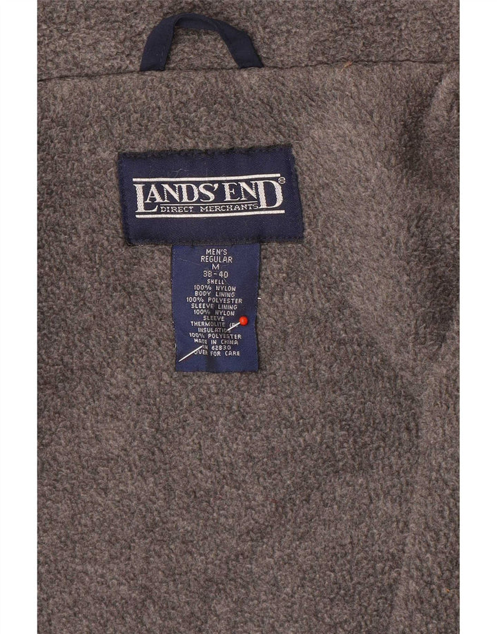 Lands End Herren-Parka mit Kapuze, reguläre Passform, UK 38/40, Mittelmarineblau