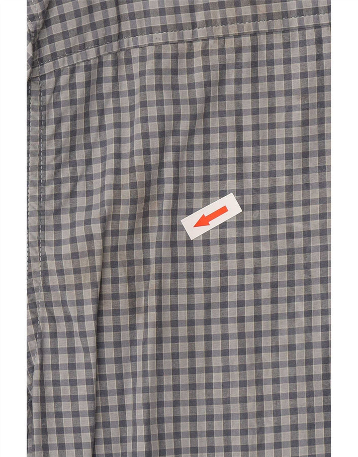 Timberland Herrenhemd Mittelblau kariert Tencel