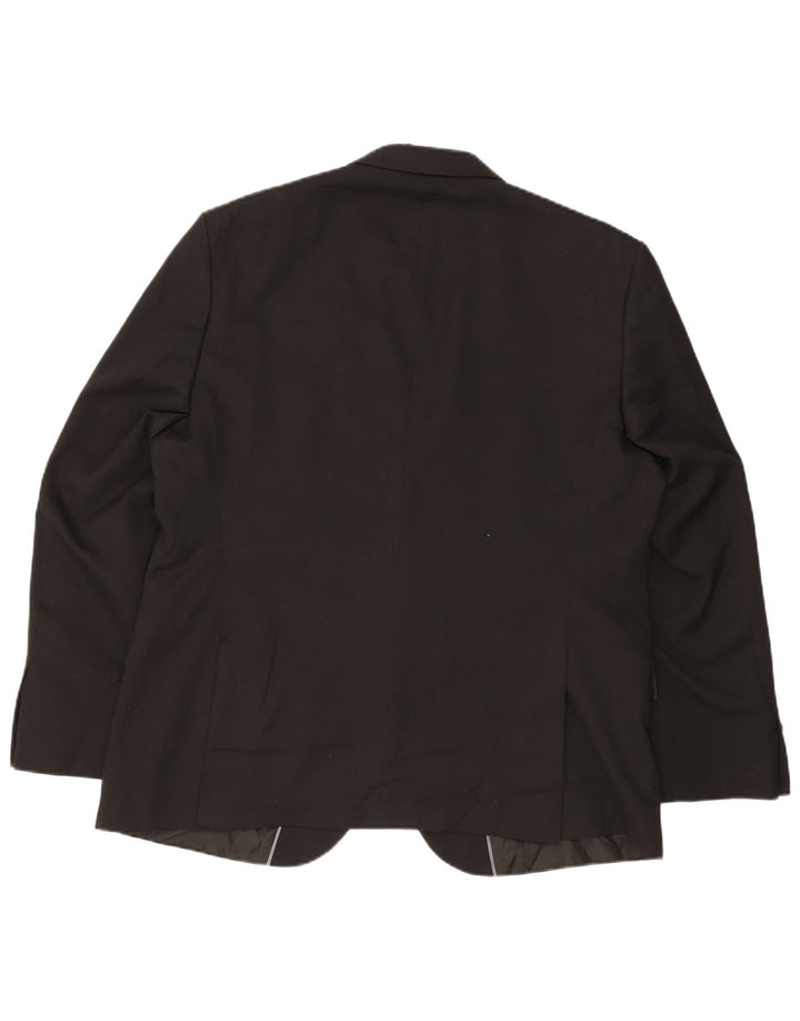 Marks & Spencer Herren-Blazer mit 2 Knöpfen, UK 46, XL, Schwarz, Polyester