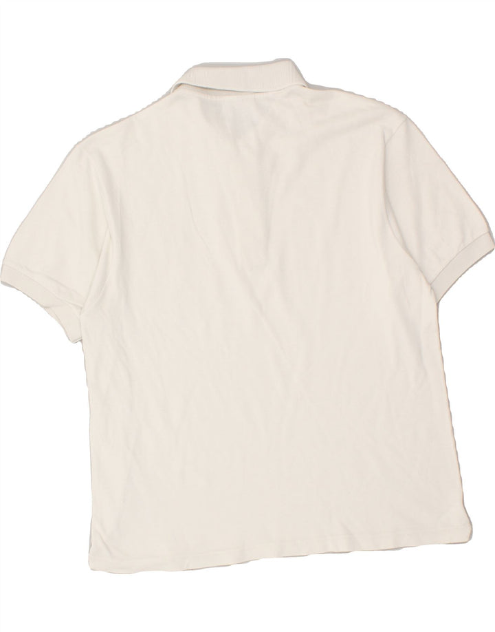 LACOSTE Herren-Poloshirt, Größe 3, klein, weiße Baumwolle