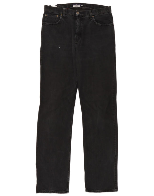 Marks & Spencer Herren Blue Harbor Straight Jeans W34 L35 Schwarze Baumwolle
