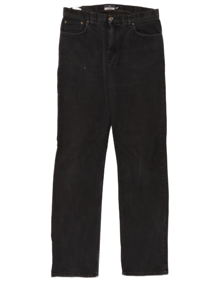 Marks & Spencer Herren Blue Harbor Straight Jeans W34 L35 Schwarze Baumwolle