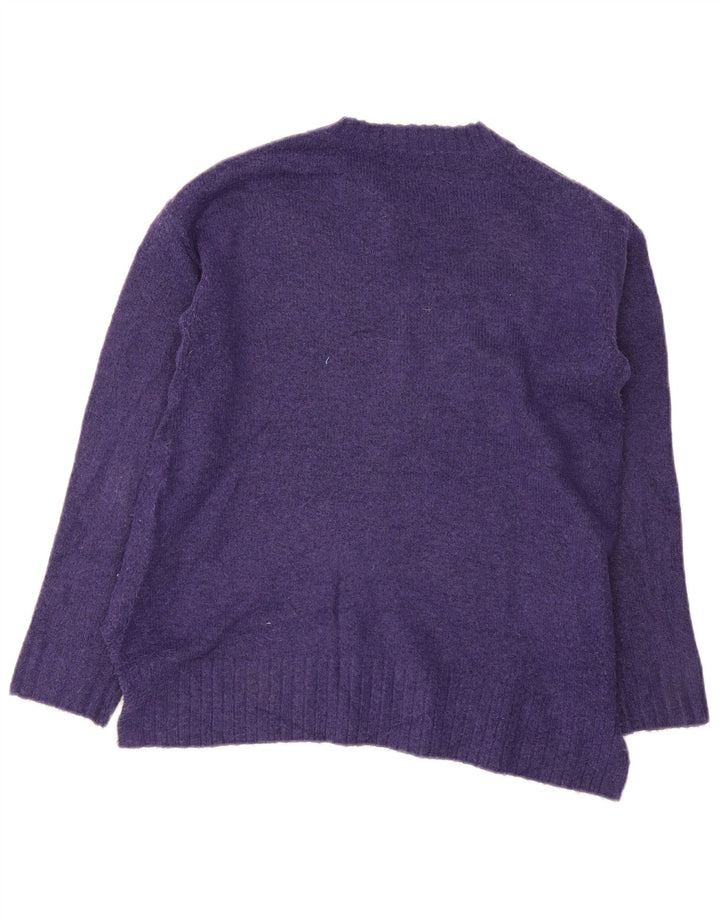 Marks & Spencer Damen-Pullover mit Rundhalsausschnitt, Gr. 10, Violett