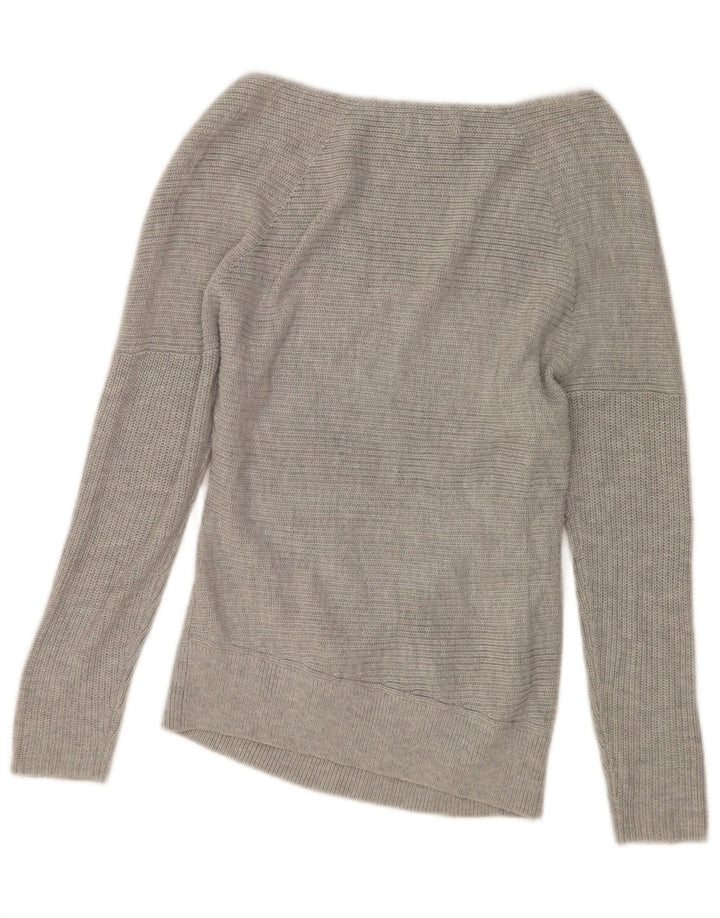 Topshop Damen Top Langarm UK 8 Small Graues Acryl