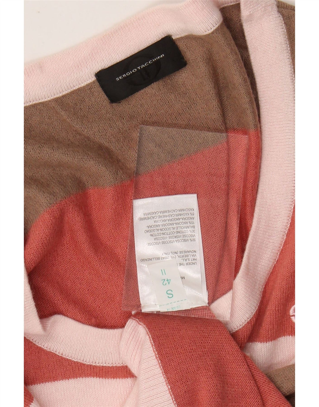 SERGIO TACCHINI Damen-Pullover mit U-Boot-Ausschnitt, Gr. 10, Größe S, mehrfarbig