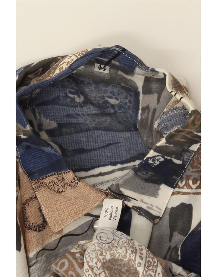 Vintage Damen Shirt EU 44 XL Mehrfarbig Patchwork Viskose