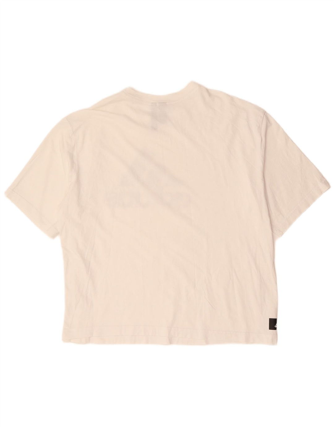 ADIDAS Damen Übergroßes Grafik-T-Shirt-Oberteil UK 20/22 XL Weiße Baumwolle