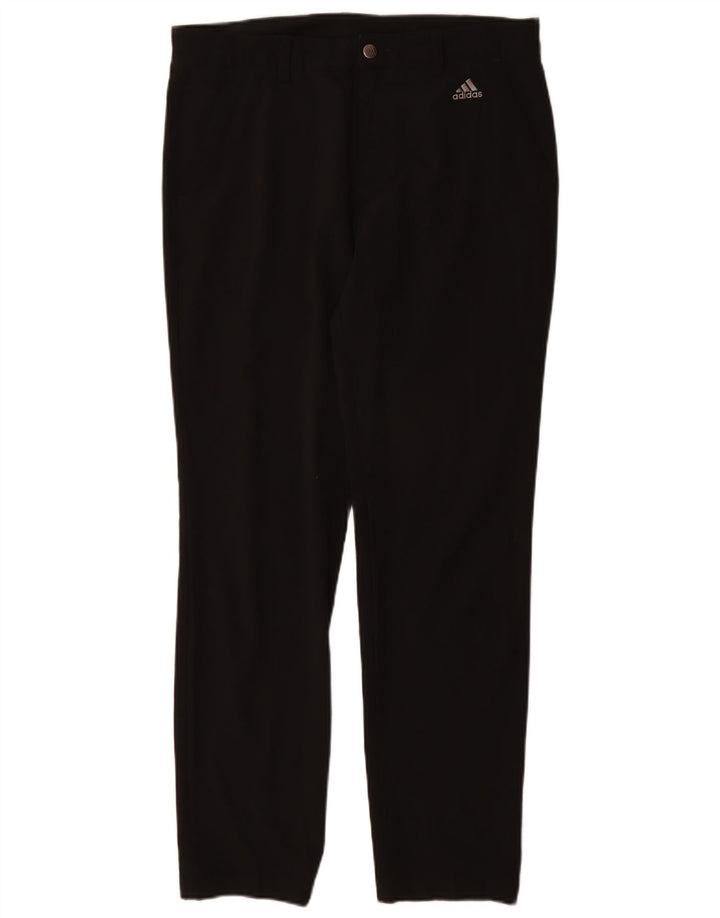 Adidas Damen Slim Chino Hose W32 L32 Schwarz Polyester
