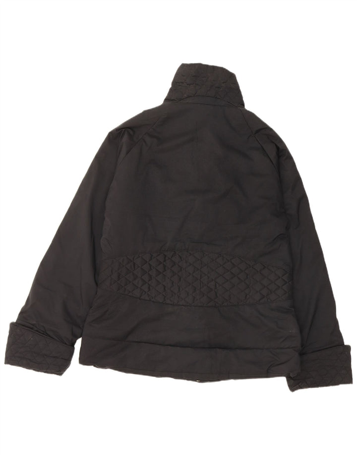 Adidas Damen Wattierte Jacke UK 14 Large Schwarz Polyester