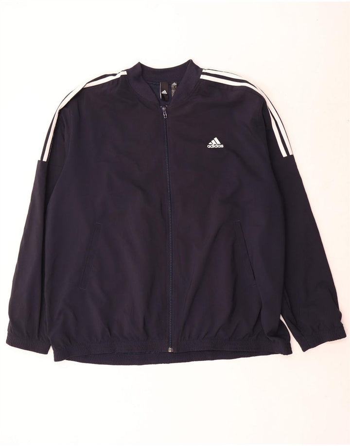 Adidas Herren Trainingsanzug Top Jacke 2XL Marineblau Polyester