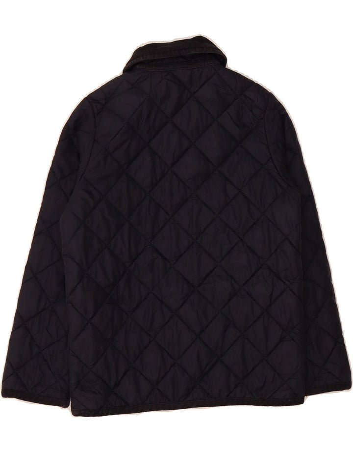 BENETTON Boys Quilted Jacket 7-8 Years Navy Blue Vintage Benetton and Second-Hand Benetton from Messina Hembry 