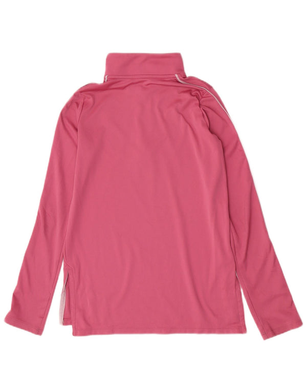Under Armour Mädchen-Top mit Reißverschluss, langärmlig, 9–10 Jahre, mittelrosa, Sport