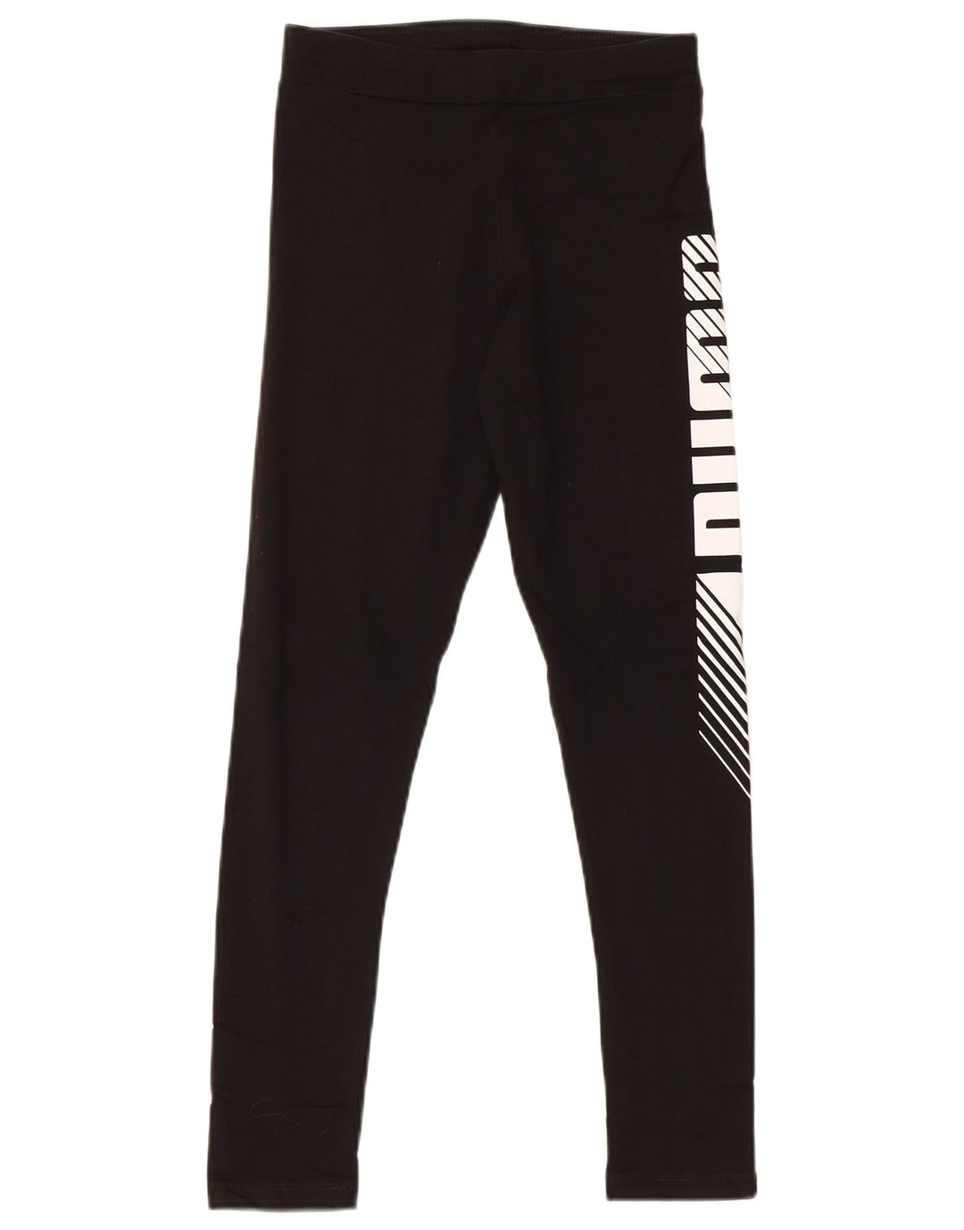 PUMA Mädchen-Grafik-Leggings, 11–12 Jahre, schwarze Baumwolle