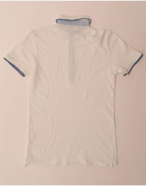 Fay Herren-Poloshirt IT 46 Small aus weißer Baumwolle