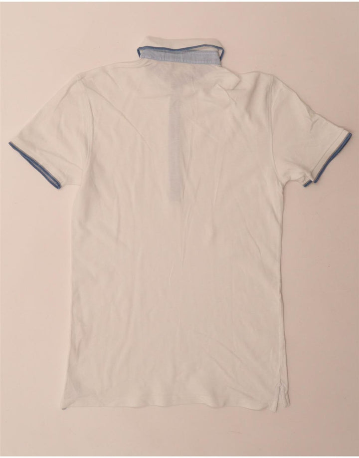 Fay Herren-Poloshirt IT 46 Small aus weißer Baumwolle