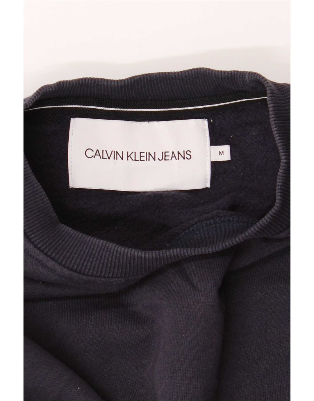 Calvin Klein Jeans Herren-Sweatshirt-Pullover, mittelmarineblaue Baumwolle