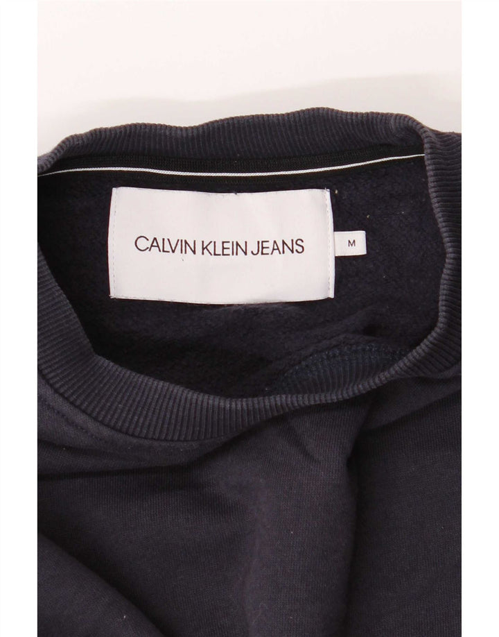 Calvin Klein Jeans Herren-Sweatshirt-Pullover, mittelmarineblaue Baumwolle