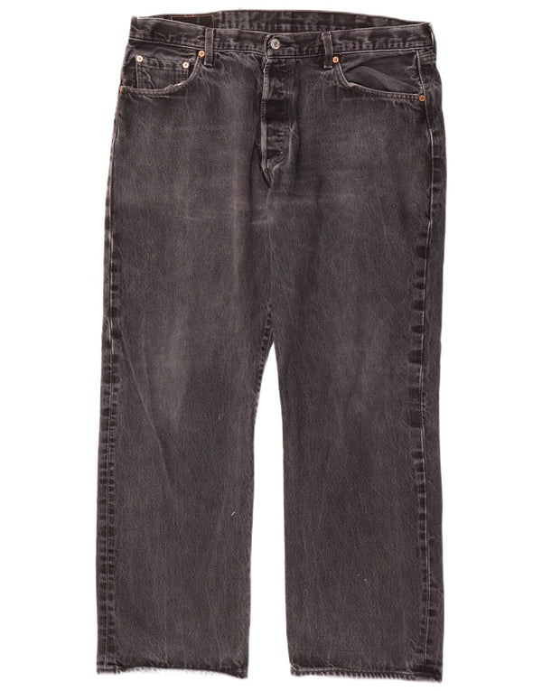 Levi's Mens 501 Straight Jeans W40 L30 Grey Cotton