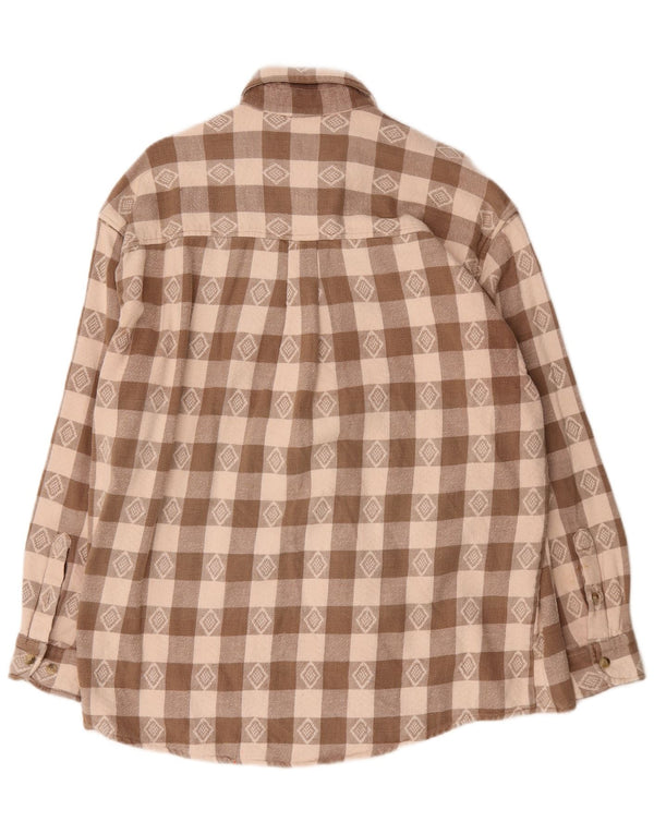 Tom Tailor Herren-Flanellhemd XL, braun kariert, Baumwolle