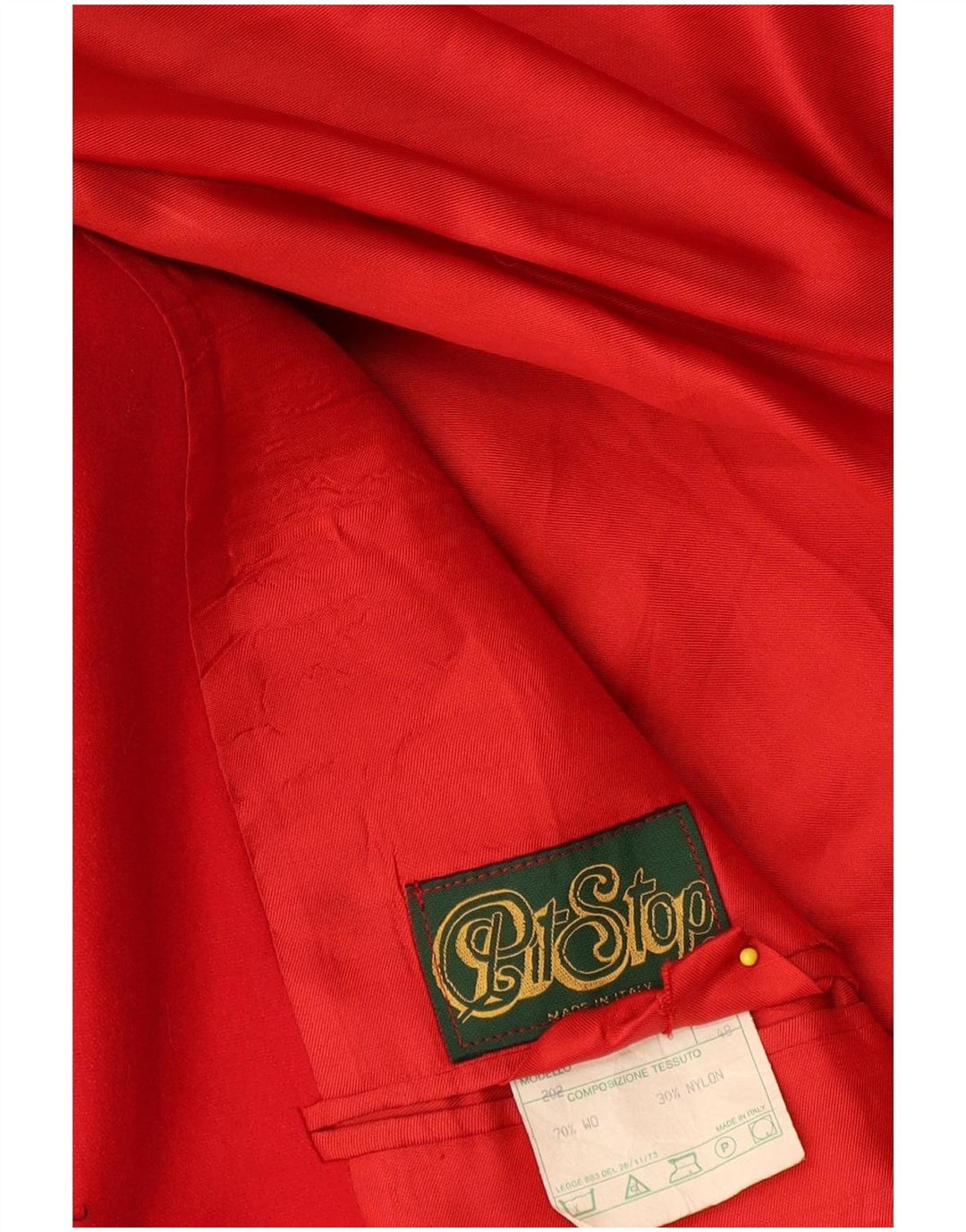 Pit Stop Herren-Blazer mit 2 Knöpfen, IT 48, mittelrote Wolle