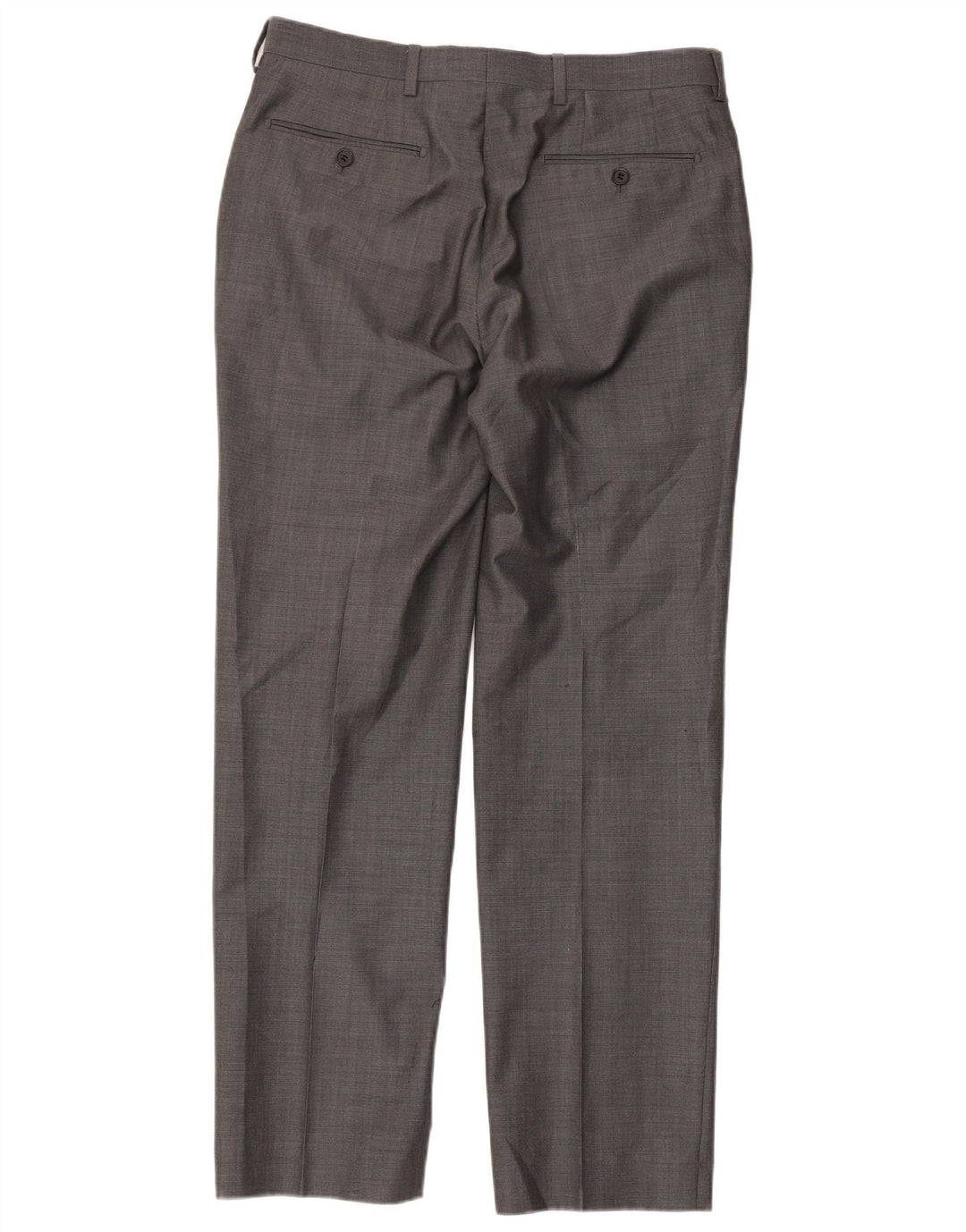 Gerade Herren-Anzughose von Marks & Spencer, W32, L31, graue Wolle