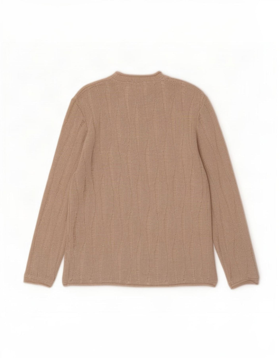 Rollkragenpullover für Herren von Zara, mittelbeigefarbenes geflecktes Polyester