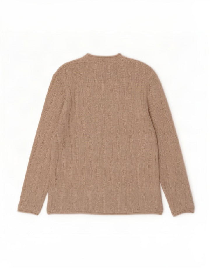Rollkragenpullover für Herren von Zara, mittelbeigefarbenes geflecktes Polyester