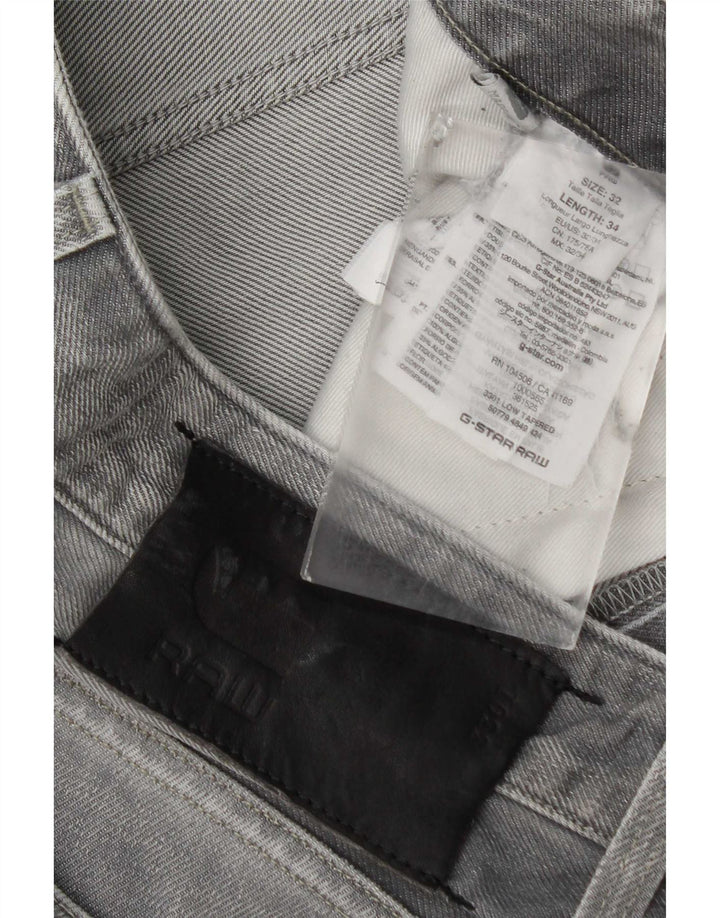 G-Star Herren Slim Jeans W32 L34 Graue Baumwolle