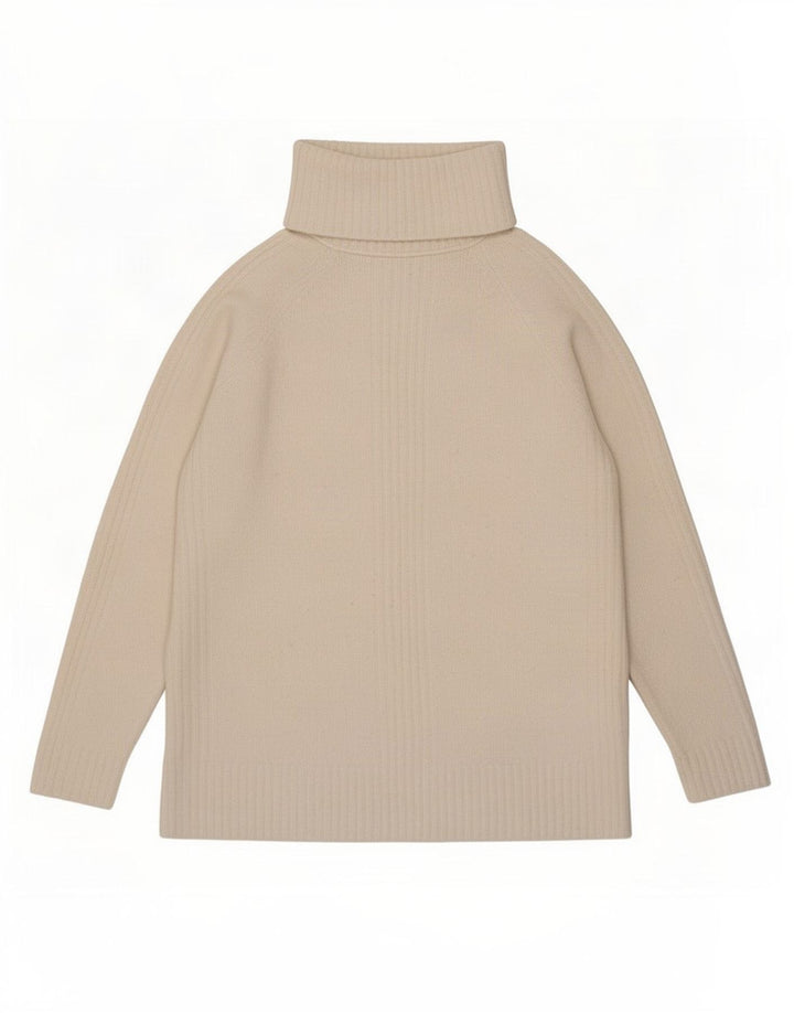 Marks & Spencer Damen-Pullover, übergroß, Rollkragenpullover, Gr. 10, Größe S, Weiß