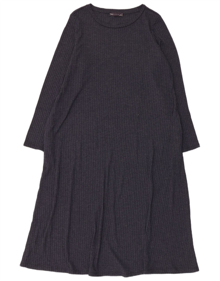Marks & Spencer Damen Pulloverkleid UK 18 XL Marineblau Polyester