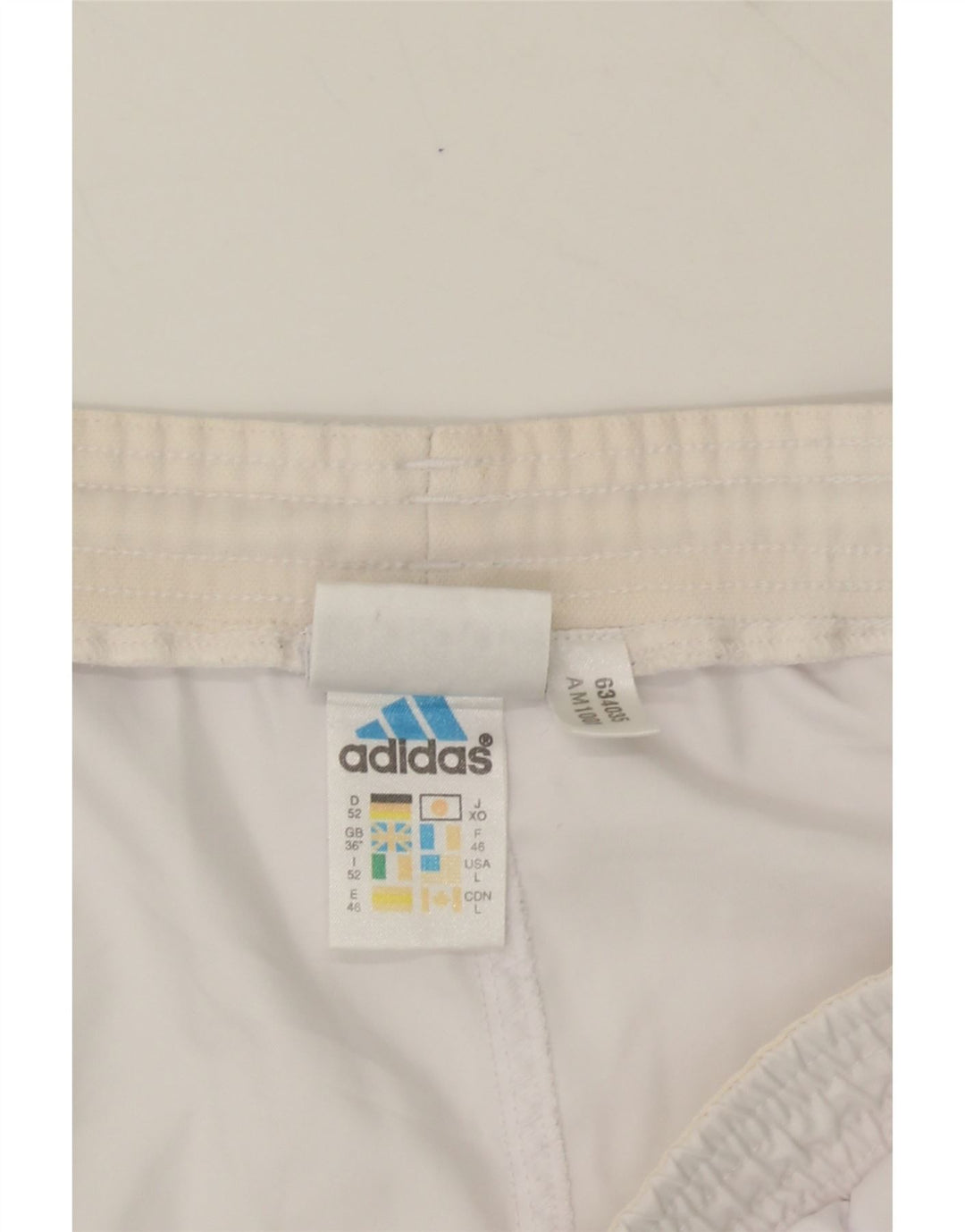 ADIDAS Mens Sport Shorts Large  White Vintage Adidas and Second-Hand Adidas from Messina Hembry 