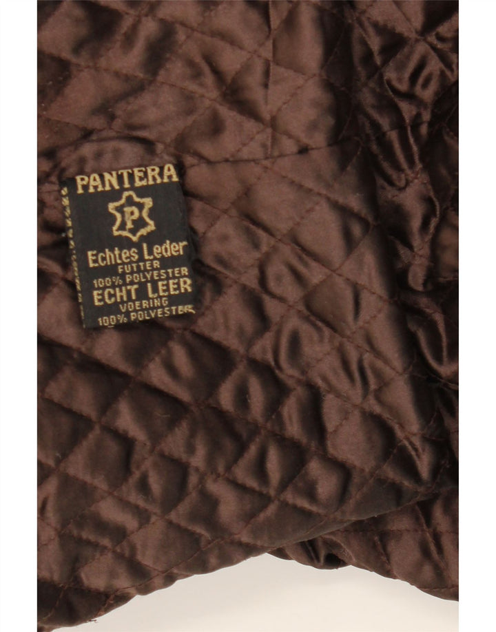 PANTERA Herren Lederjacke UK 44 2XL Braunes Leder