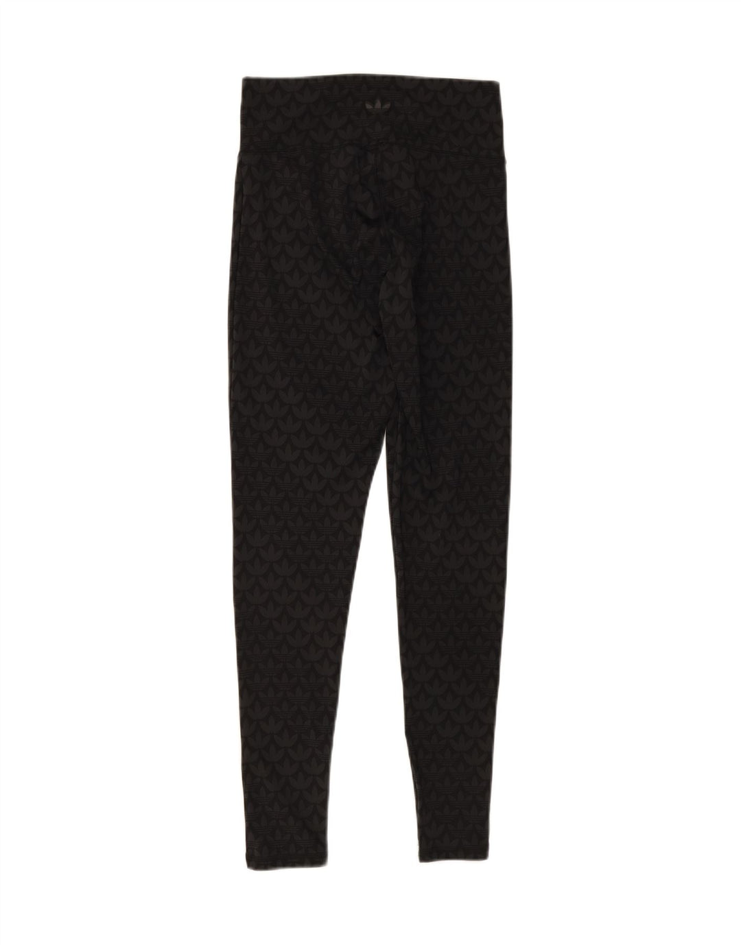 ADIDAS Womens Graphic Leggings UK 12/14 Medium  Black Polyester Vintage Adidas and Second-Hand Adidas from Messina Hembry 