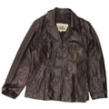 Desi Damen Lederjacke IT 46 Großes schwarzes Leder