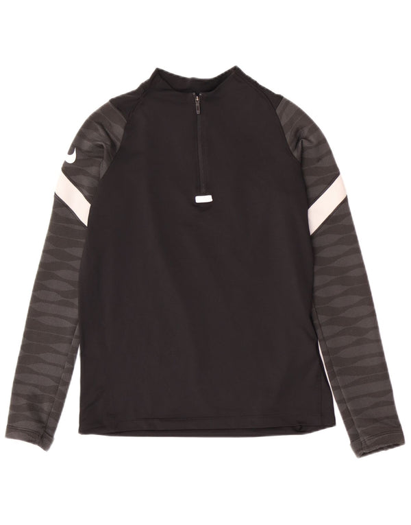 Nike Jungen-Trainingsanzugoberteil mit Reißverschluss, normal, 10–11 Jahre, mittelgroß, Schwarz, Sport