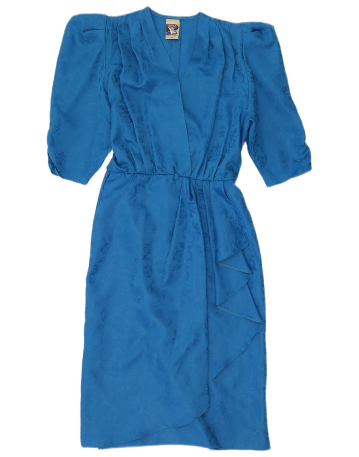 YESSICA Damen Wickelkleid EU 38 Mittelblaues Blumenmuster aus Polyester