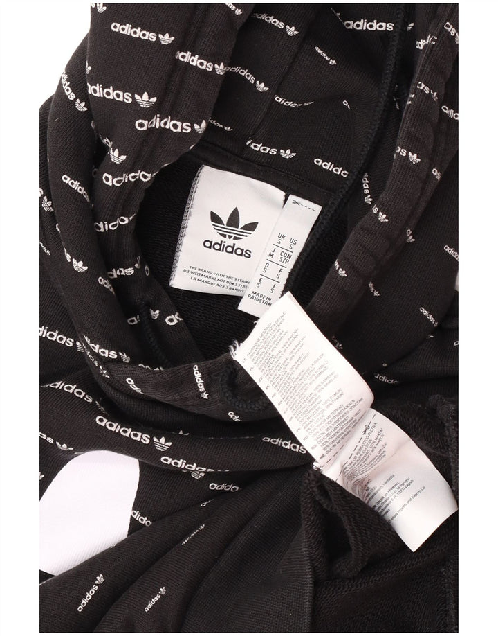 Adidas Herren Graphic Hoodie Pullover Small Schwarz Baumwolle