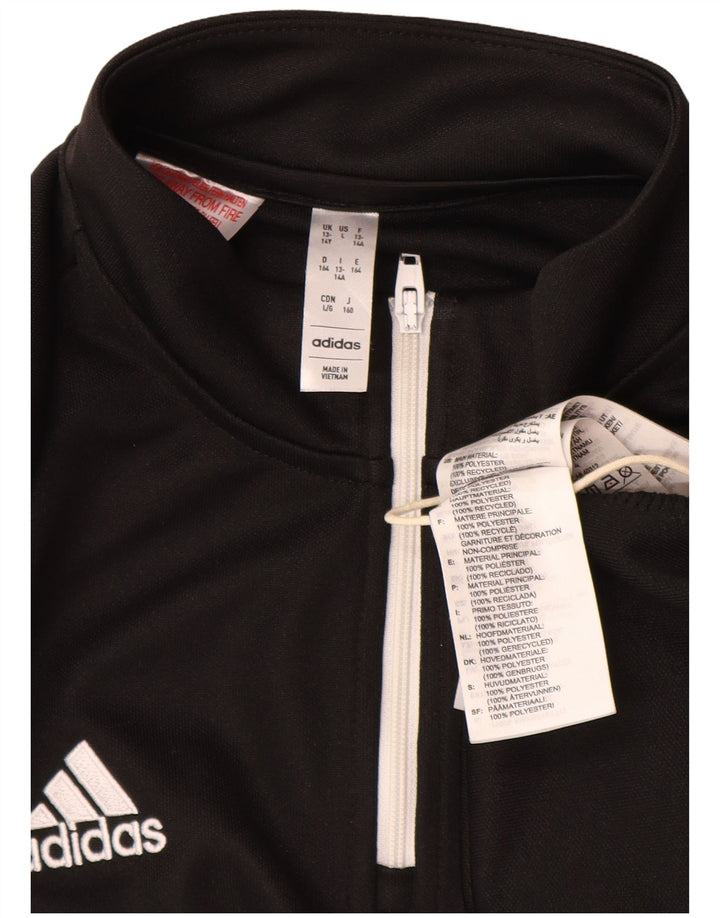 Adidas Jungen Aeroready Zip Neck Pullover Trainingsanzug Top 13-14 Jahre Schwarz