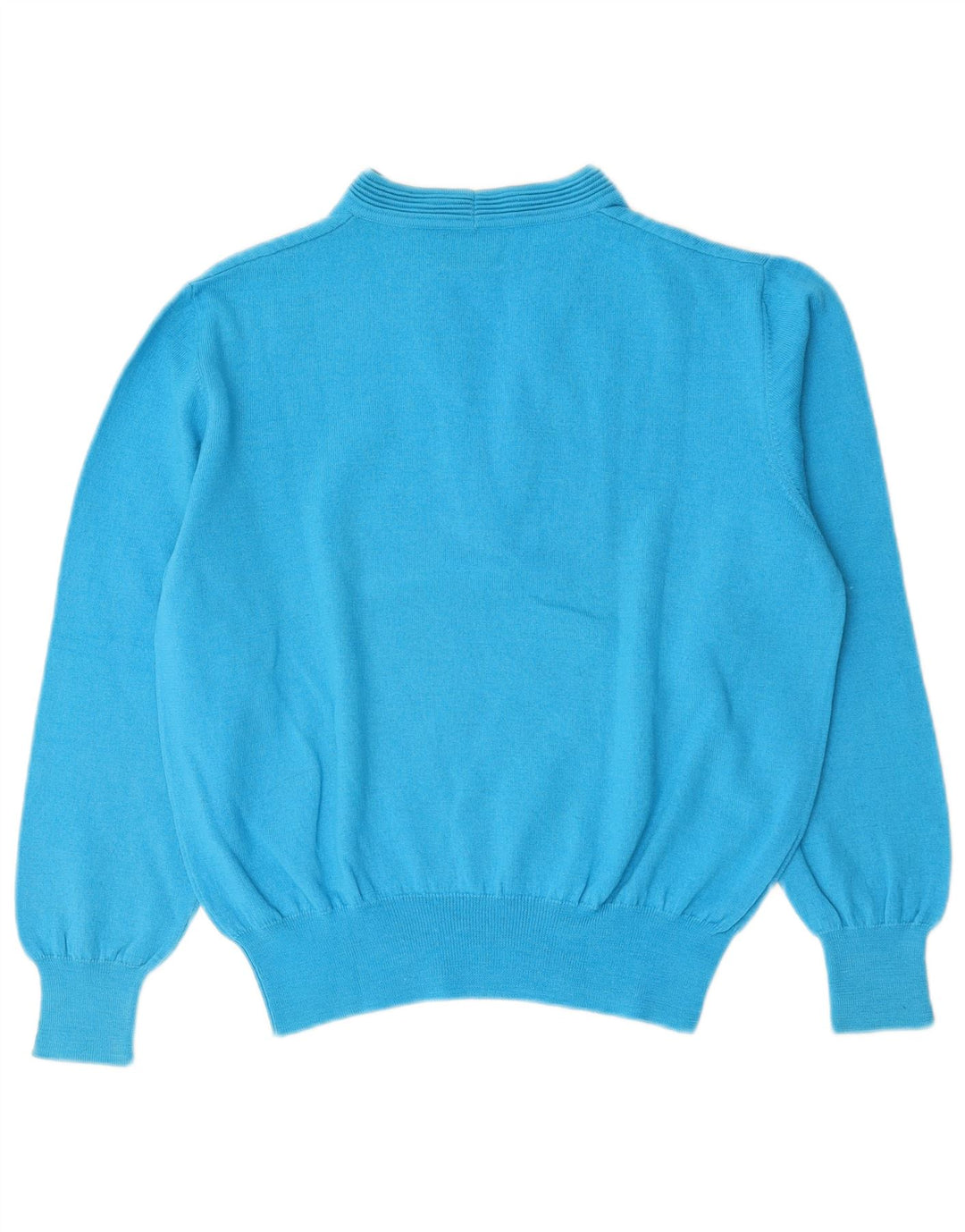 Luisa Spagnoli Damen-Pullover mit V-Ausschnitt, UK 12, mittelblaue Wolle