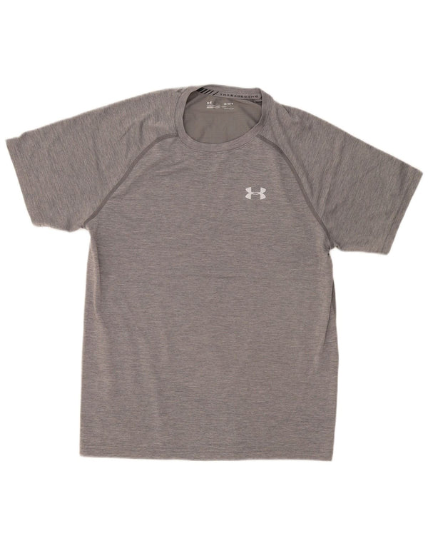 Under Armour Herren Heat Gear T-Shirt Top Large Grau meliert