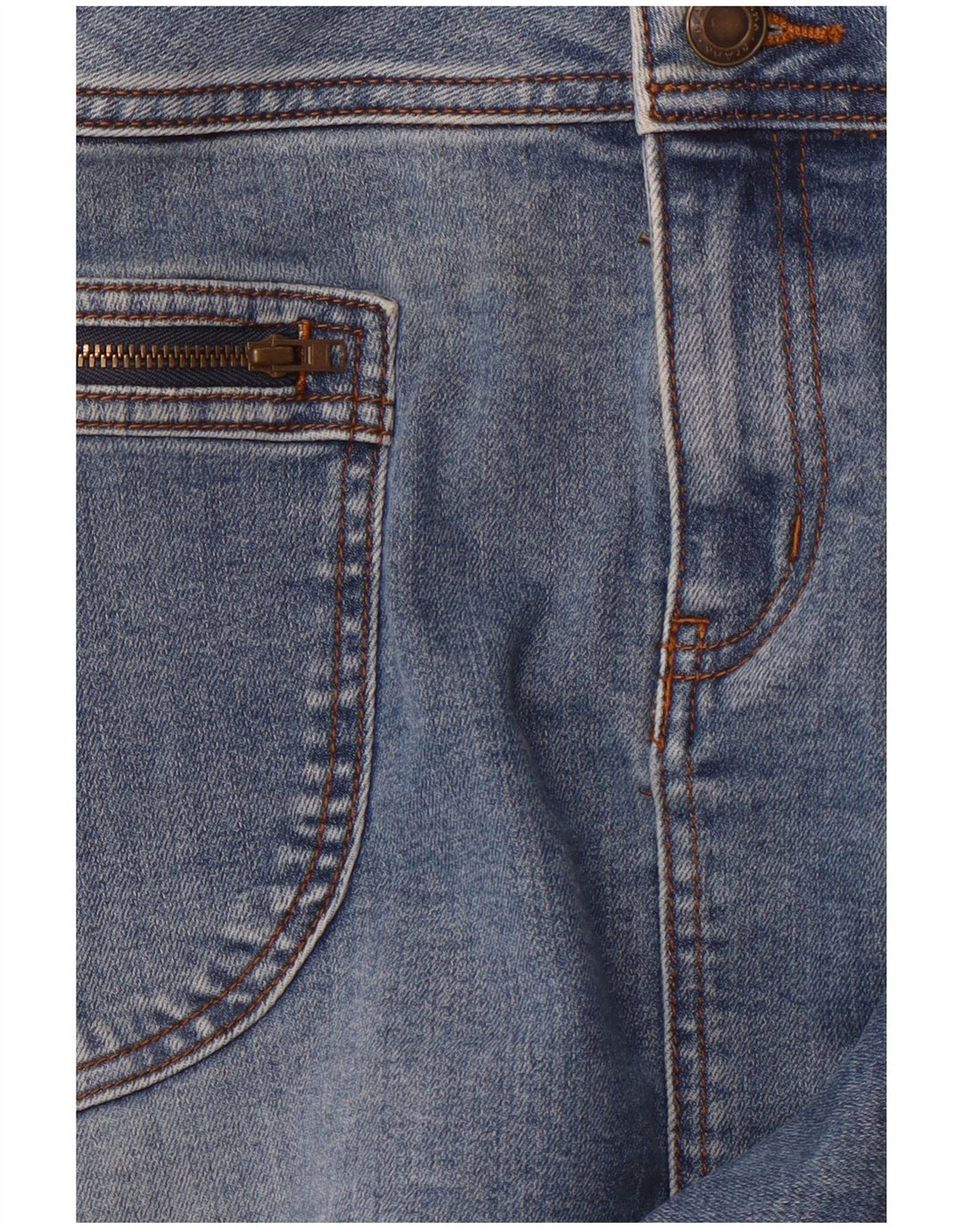 PRANA Damen-Jeansrock mit hoher Taille, US 2 XS W26, blaue Baumwolle